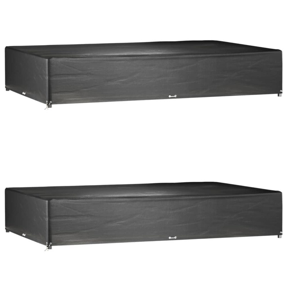 vidaXL Överdrag för utemöbler 2 st 16 ölj. 325x205x60cm rektangulärt