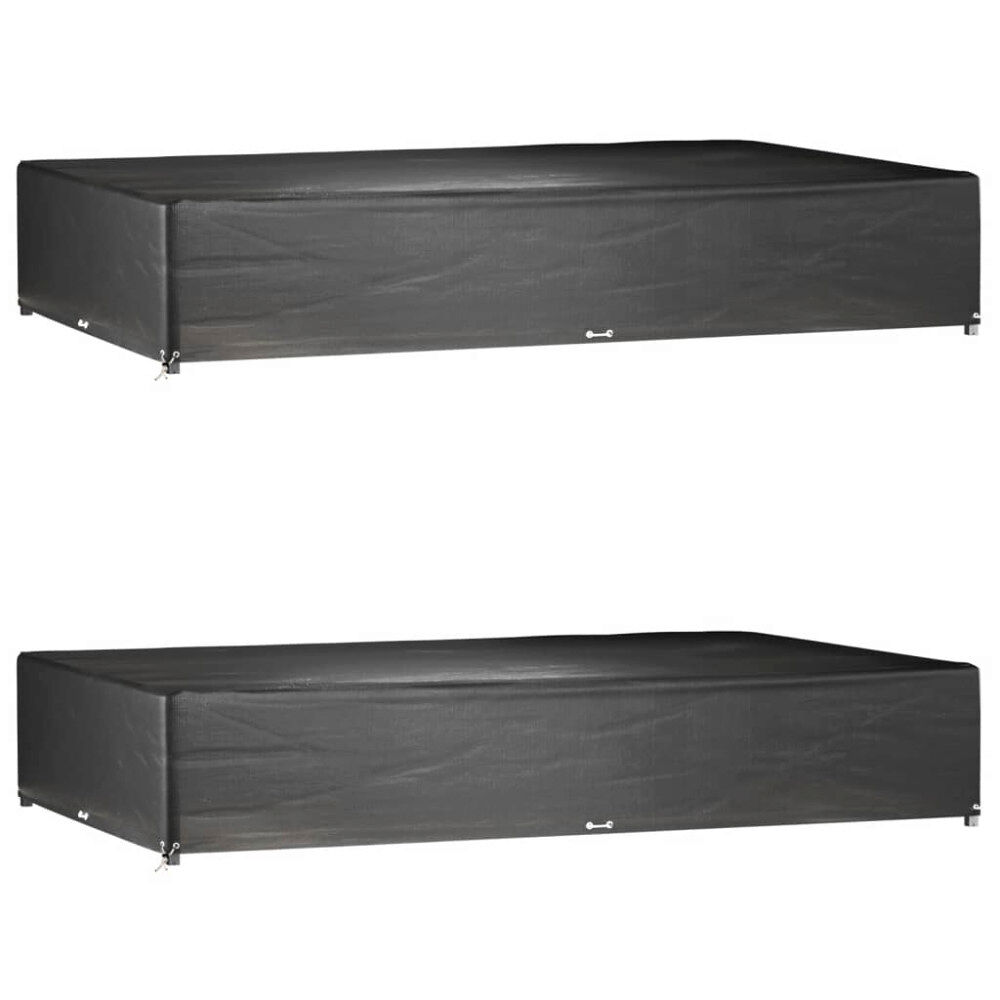 vidaXL Överdrag för utemöbler 2 st 16 ölj. 325x205x60cm rektangulärt