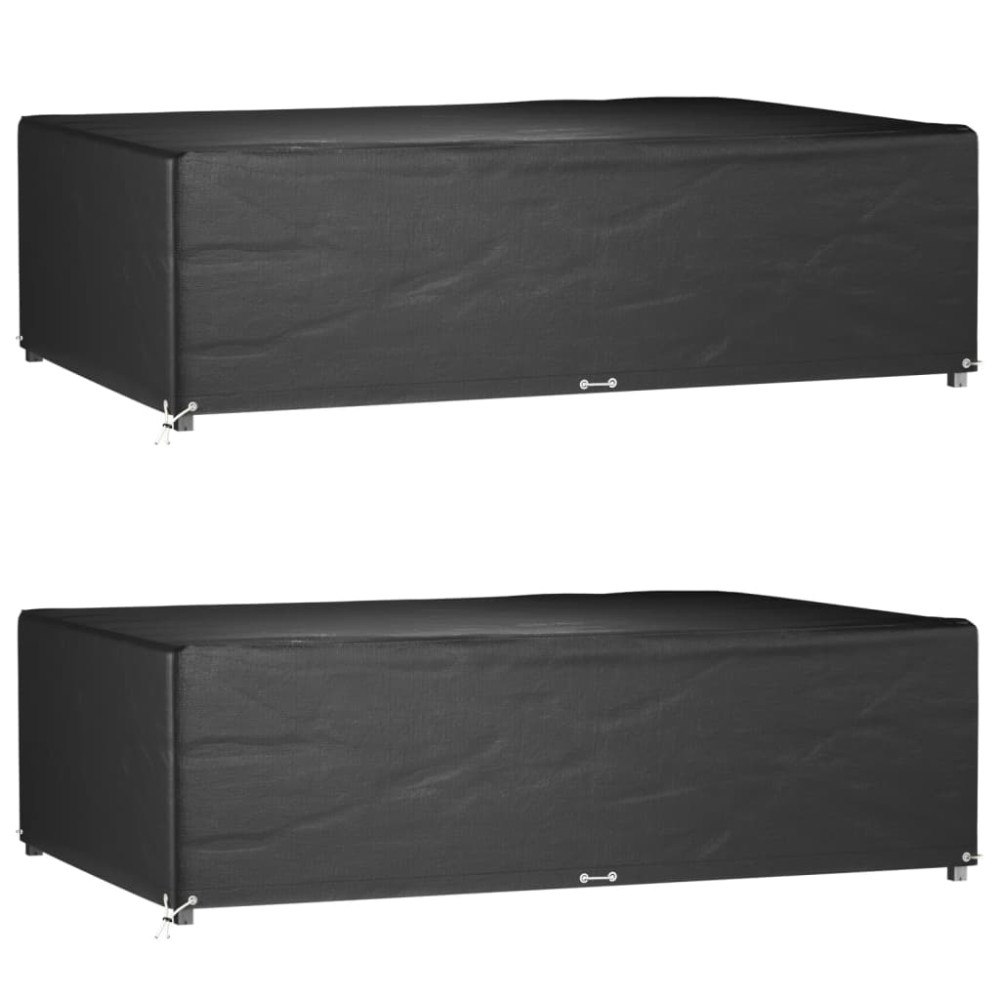vidaXL Överdrag för utemöbler 2 st 12 ölj. 227x152x65 cm rektangulärt