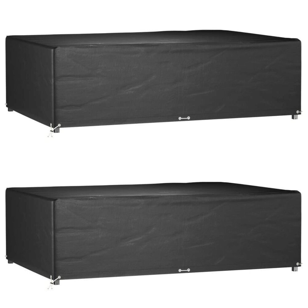 vidaXL Överdrag för utemöbler 2 st 12 ölj. 227x152x65 cm rektangulärt