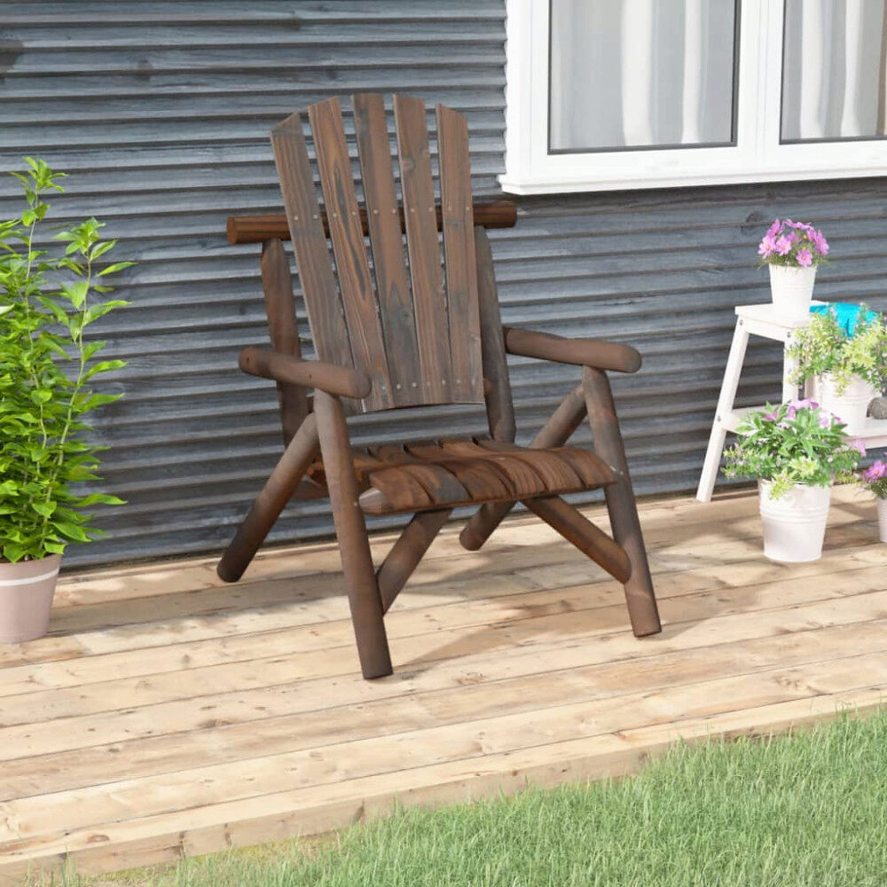 vidaXL Trädgårdsstol 68x86x103 cm massivt granträ