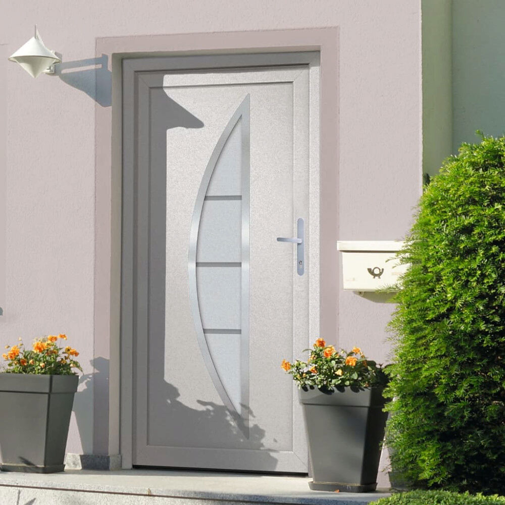 vidaXL Ytterdörr vit 98x208 cm PVC
