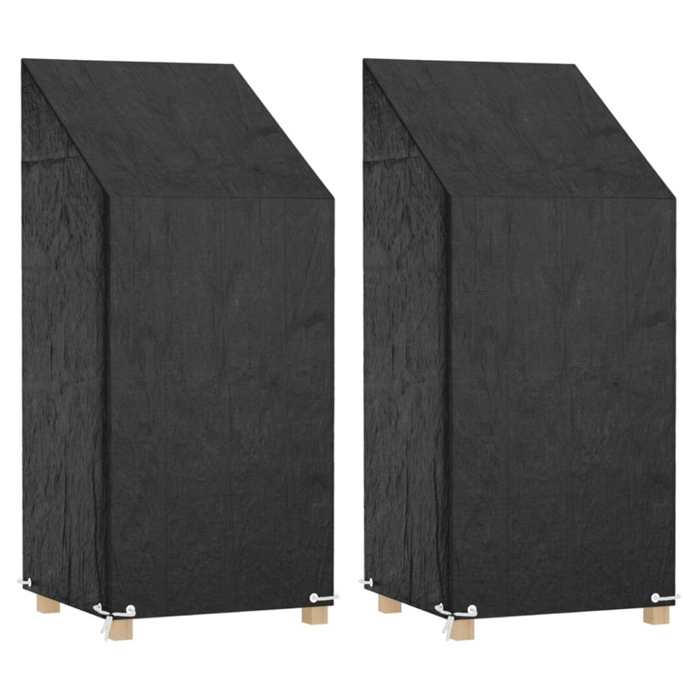 vidaXL Överdrag för utemöbler 2 st 8 ölj. 65x65x110/150 cm polyeten