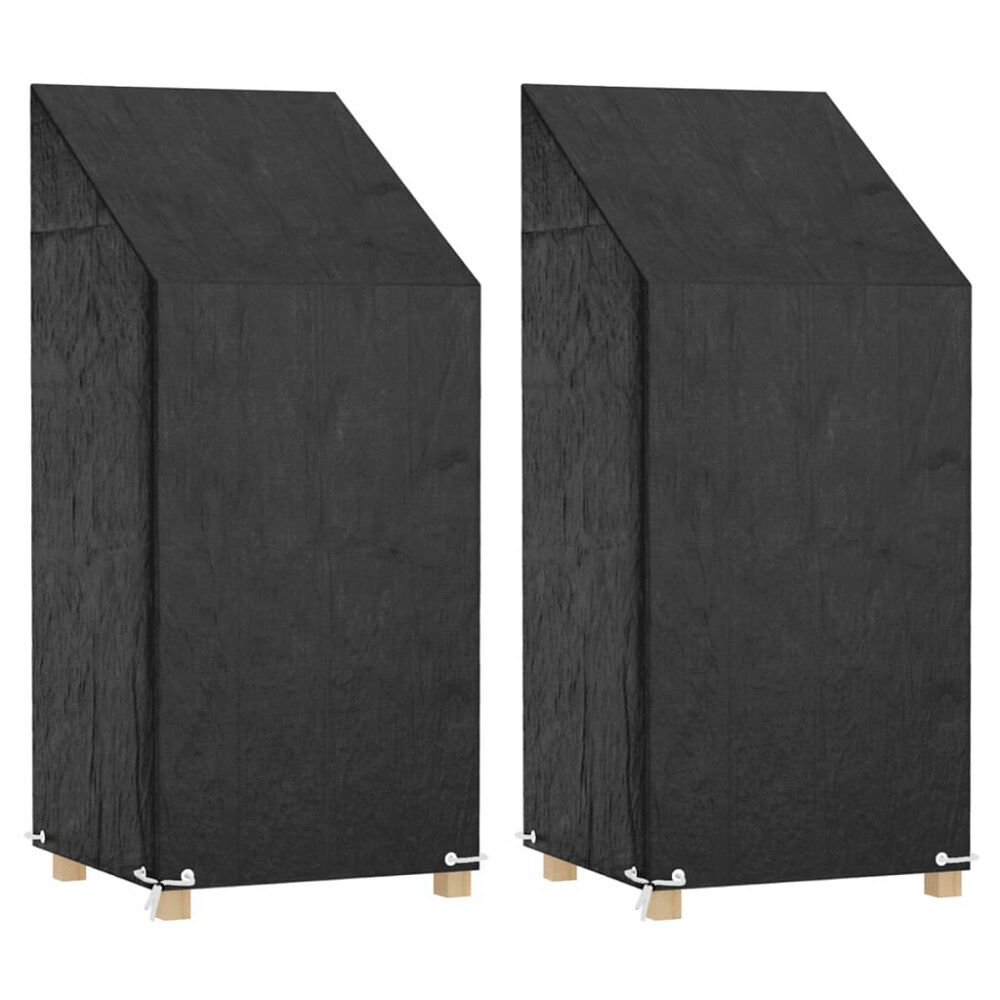vidaXL Överdrag för utemöbler 2 st 8 ölj. 65x65x110/150 cm polyeten