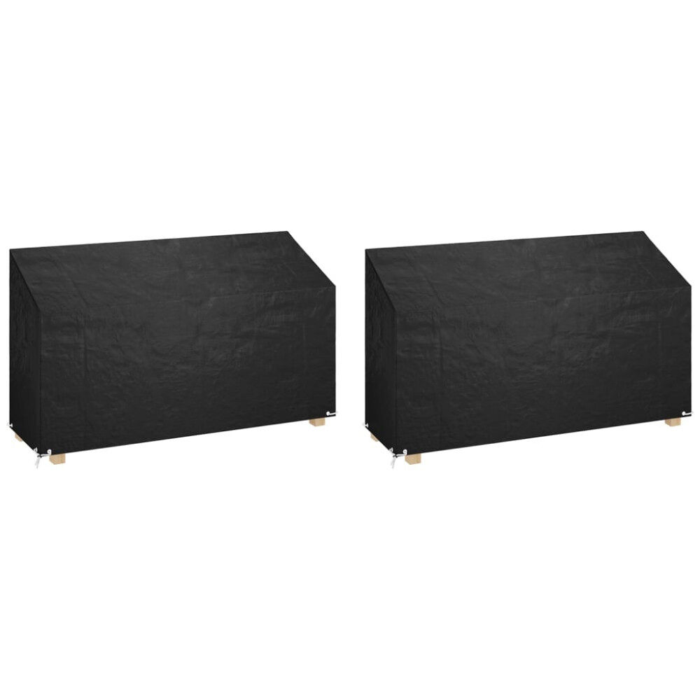 vidaXL Överdrag för utomhusbänk 2st 12 ölj. 210x70x70/88 cm polyeten