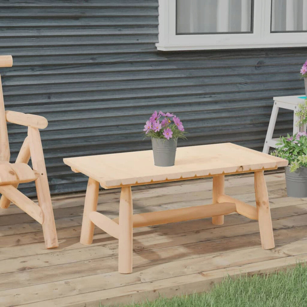 vidaXL Soffbord 90x50x41 cm massivt granträ