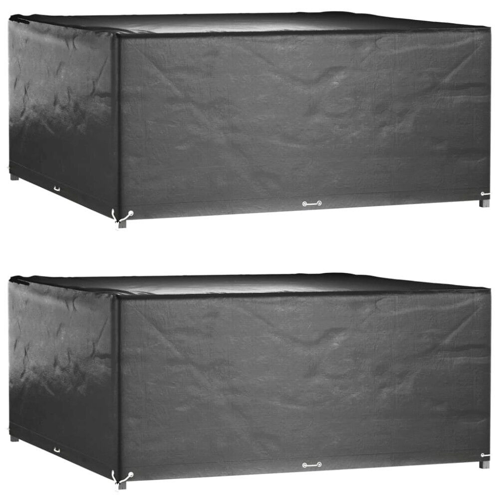 vidaXL Överdrag för utemöbler 2st 16 ölj. 300x300x75 cm fyrkantig