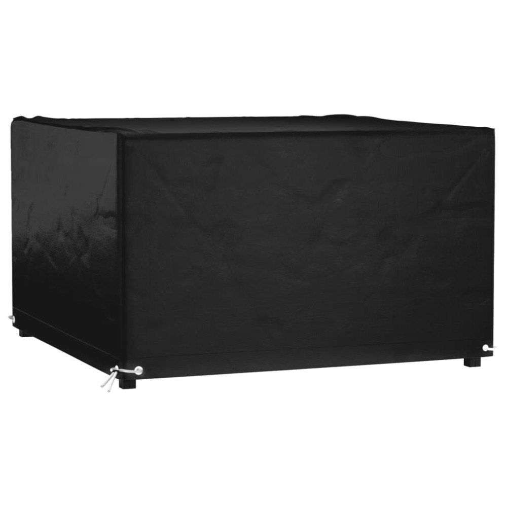 vidaXL Överdrag för trädgårdsmöbler 8 öljetter 125x125x75 cm fyrkantig