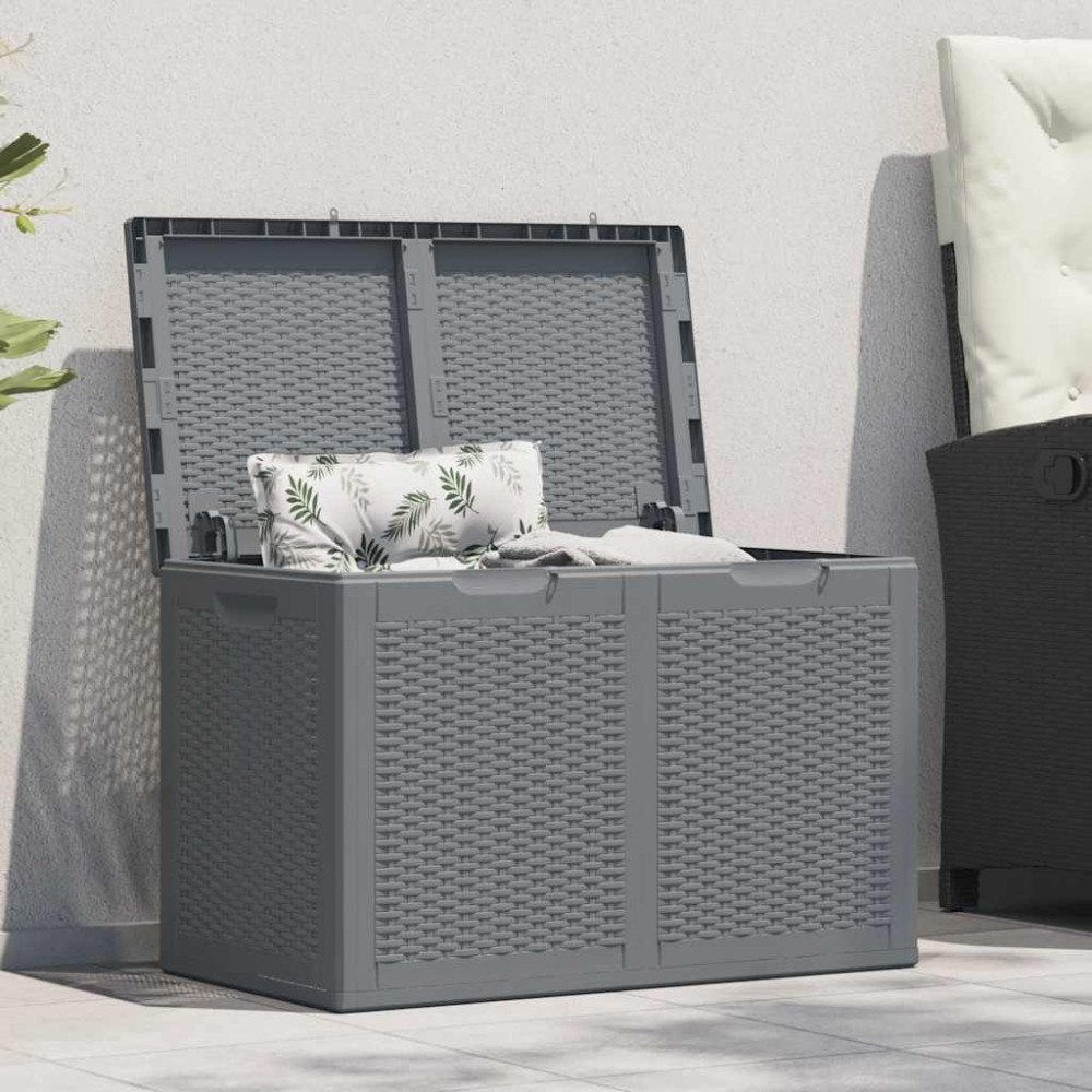 vidaXL Dynbox grå PP rotting 180 l
