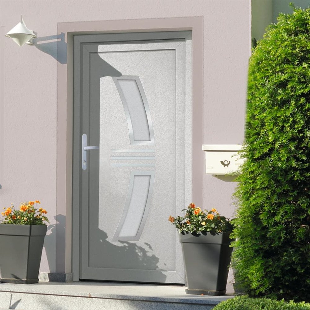 vidaXL Ytterdörr vit 108x200 cm PVC