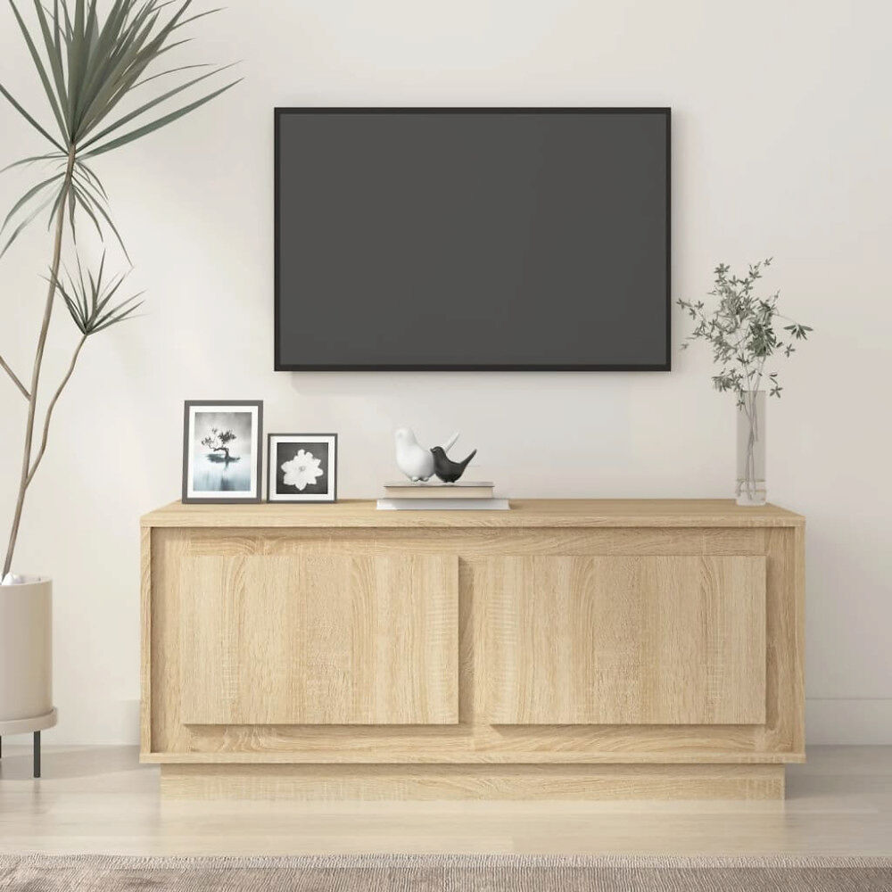 vidaXL Soffbord Sonoma ek 102x50x44 cm konstruerat trä