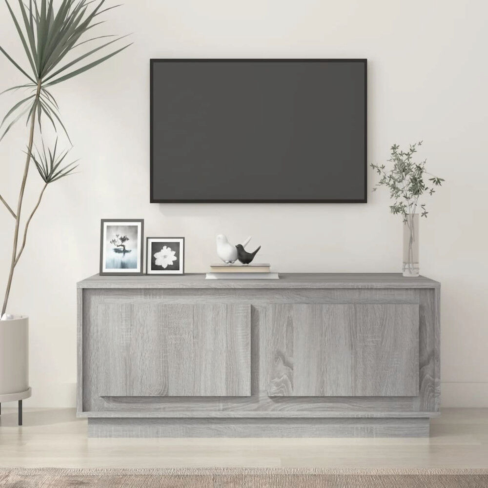 vidaXL Soffbord grå sonoma 102x50x44 cm konstruerat trä