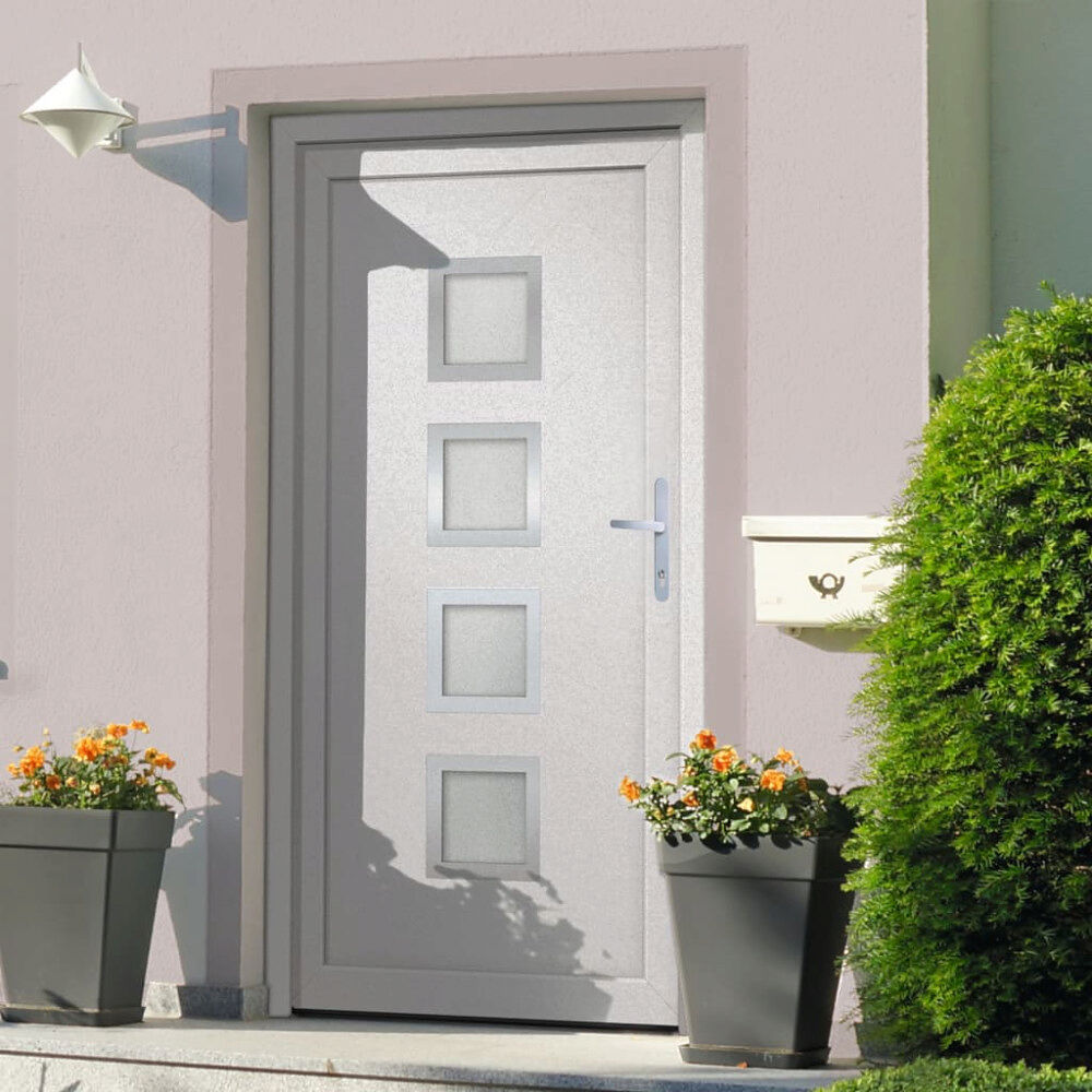 vidaXL Ytterdörr vit 98x200 cm PVC