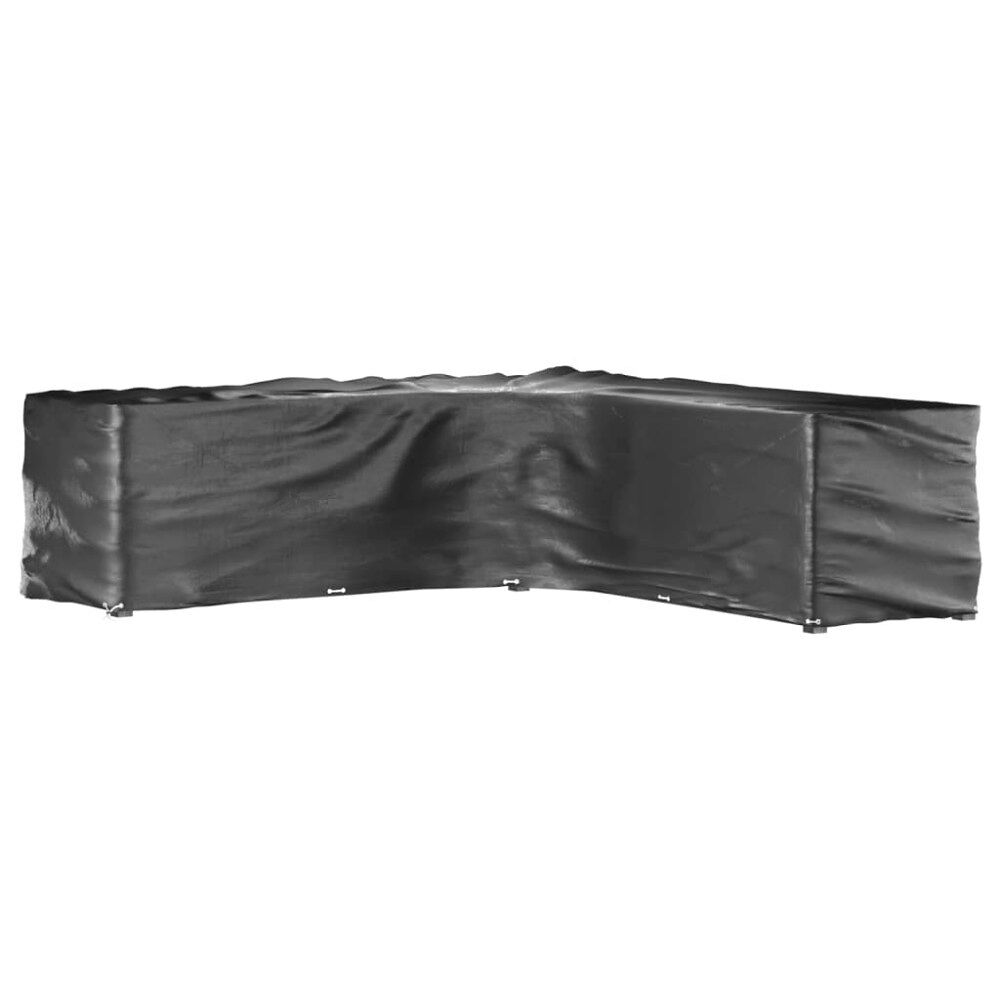 vidaXL Överdrag för utemöbler 20 ölj. 300x300x90cm L-format
