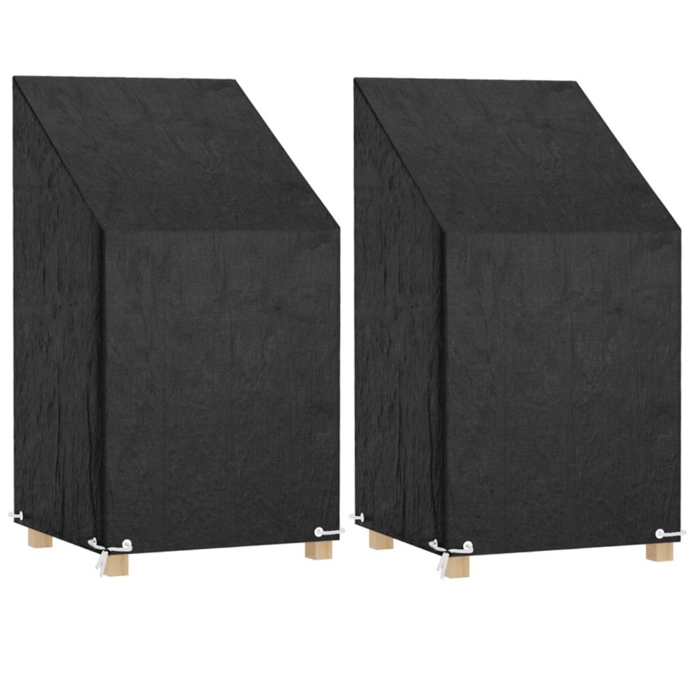 vidaXL Överdrag för utemöbler 2 st 8 ölj. 65x65x80/120 cm polyeten