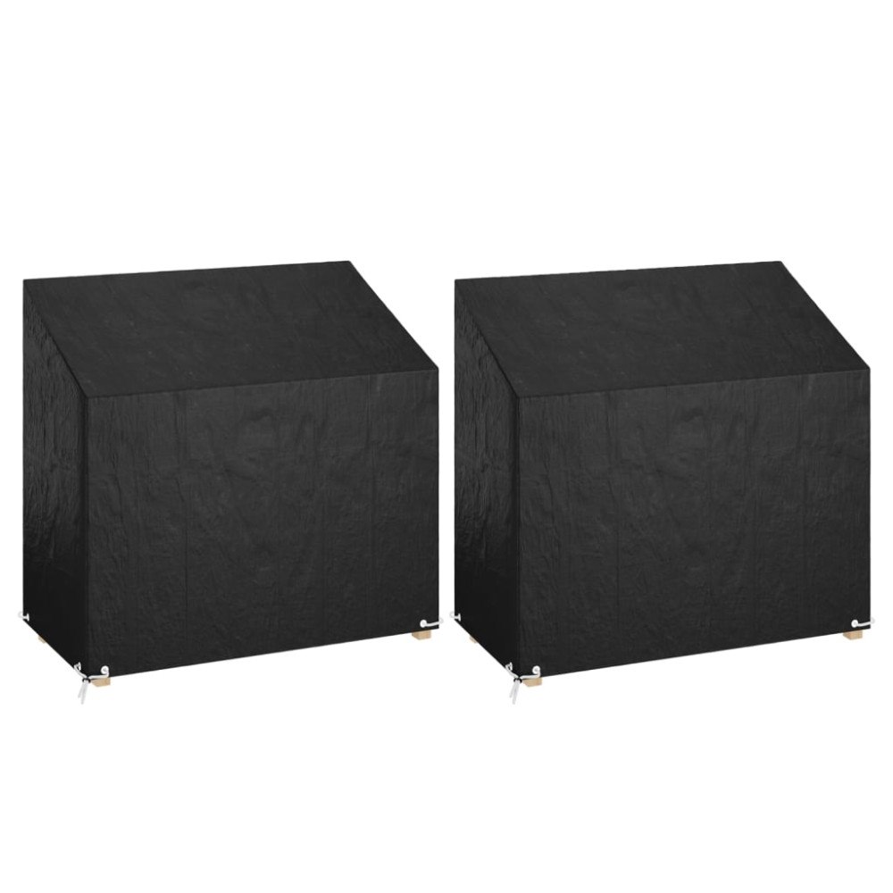 vidaXL Överdrag för utomhusbänk 2st 8 ölj. 130x70x70/88 cm polyeten