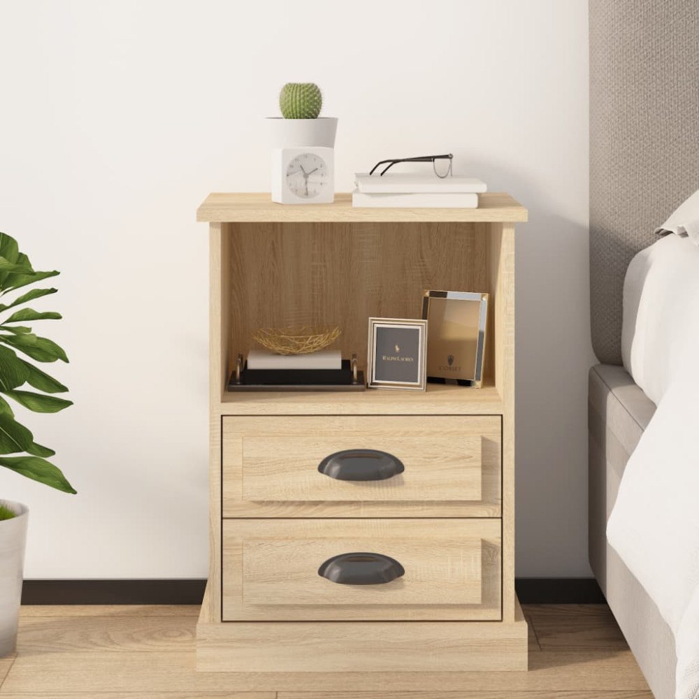 vidaXL Sängbord sonoma-ek 43x36x60 cm