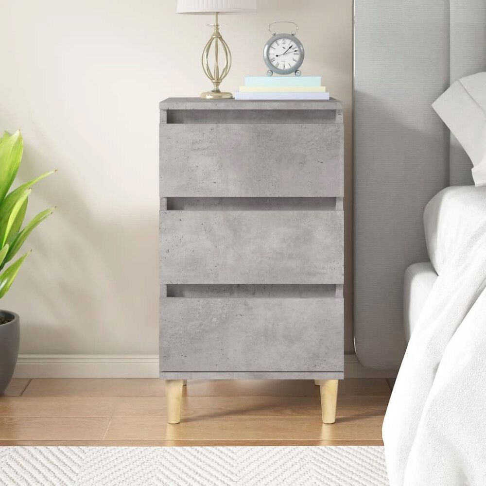 vidaXL Sängbord betonggrå 40x35x70 cm konstruerat trä