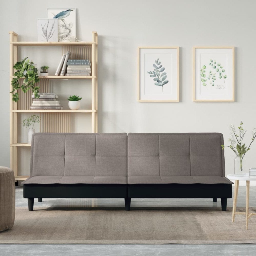 vidaXL Bäddsoffa taupe tyg