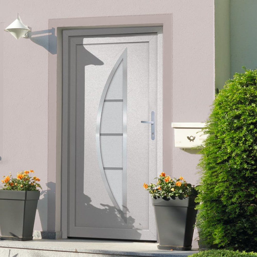 vidaXL Ytterdörr vit 98x200 cm PVC