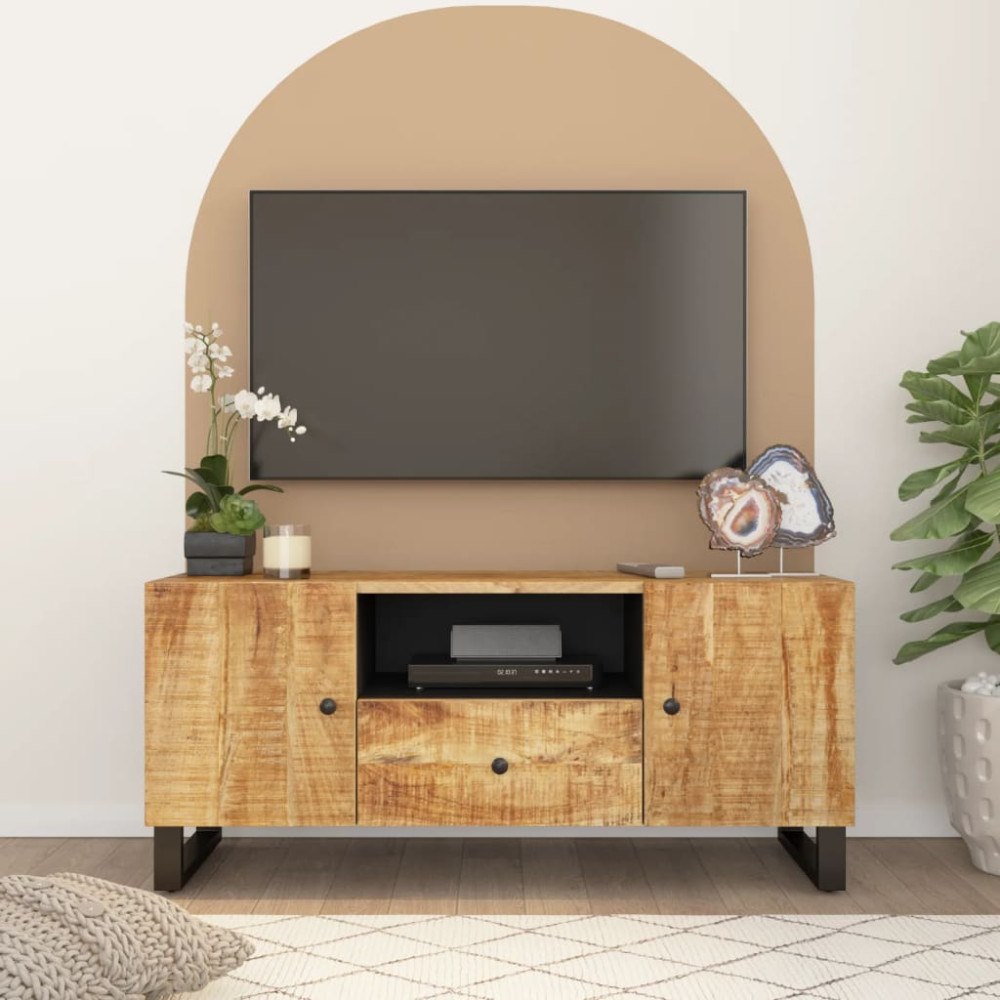 vidaXL TV-skåp 105x33,5x46 cm massivt mangoträ och konstruerat trä