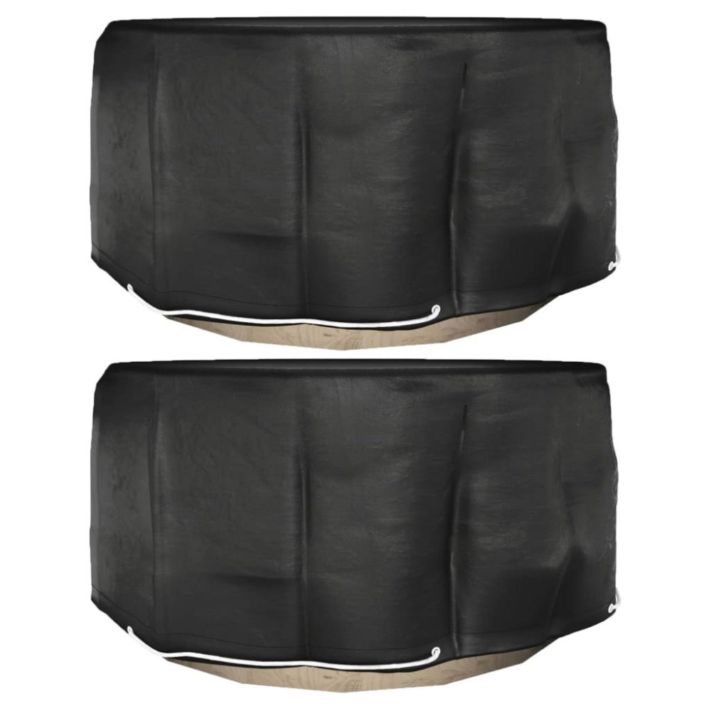 vidaXL Överdrag för trädgårdsmöbler 2 st 10 öljetter Ø230x90 cm rund
