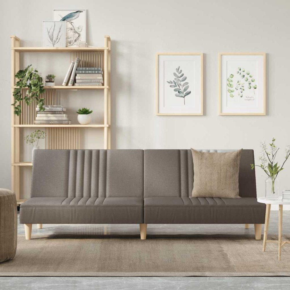 vidaXL Bäddsoffa taupe tyg