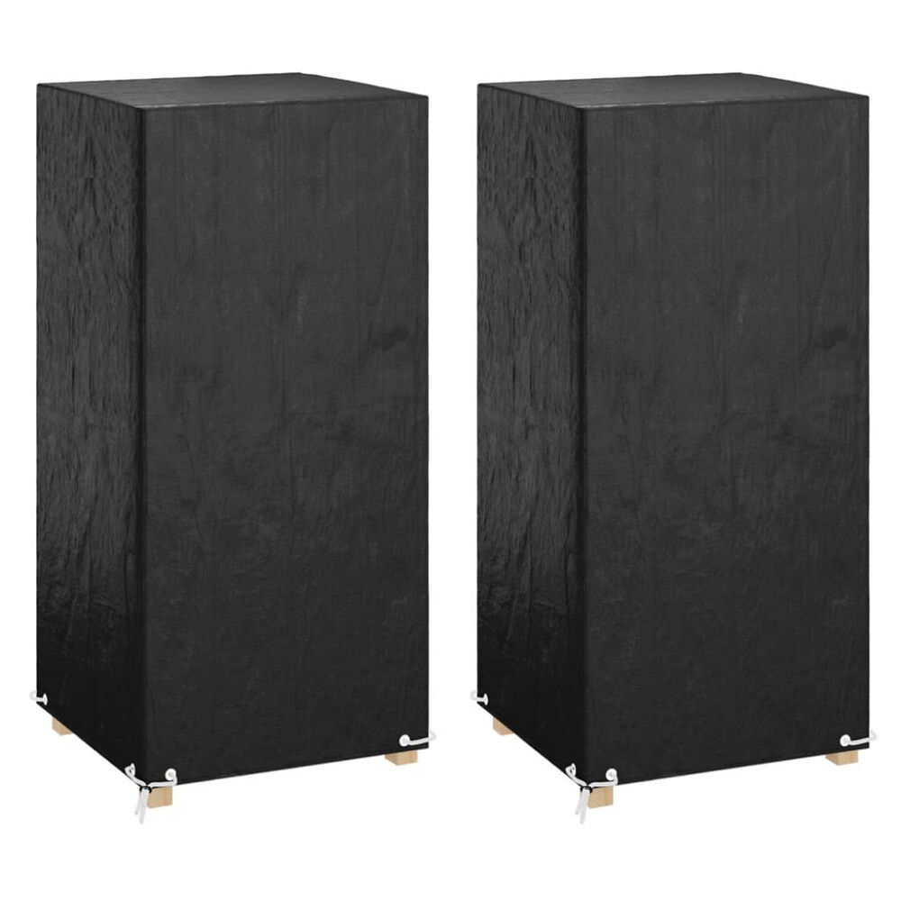 vidaXL Överdrag för utemöbler 2 st 8 ölj. 75x70x140 cm polyeten