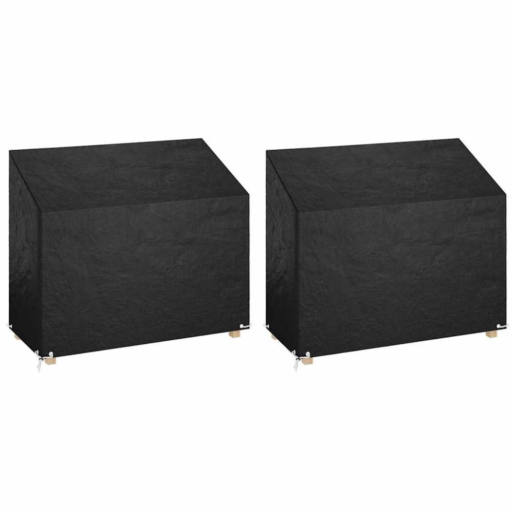 vidaXL Överdrag för utomhusbänk 2st 8 ölj. 160x70x70/88 cm polyeten
