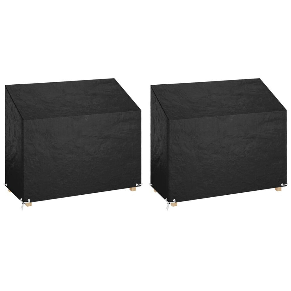 vidaXL Överdrag för utomhusbänk 2st 8 ölj. 160x70x70/88 cm polyeten