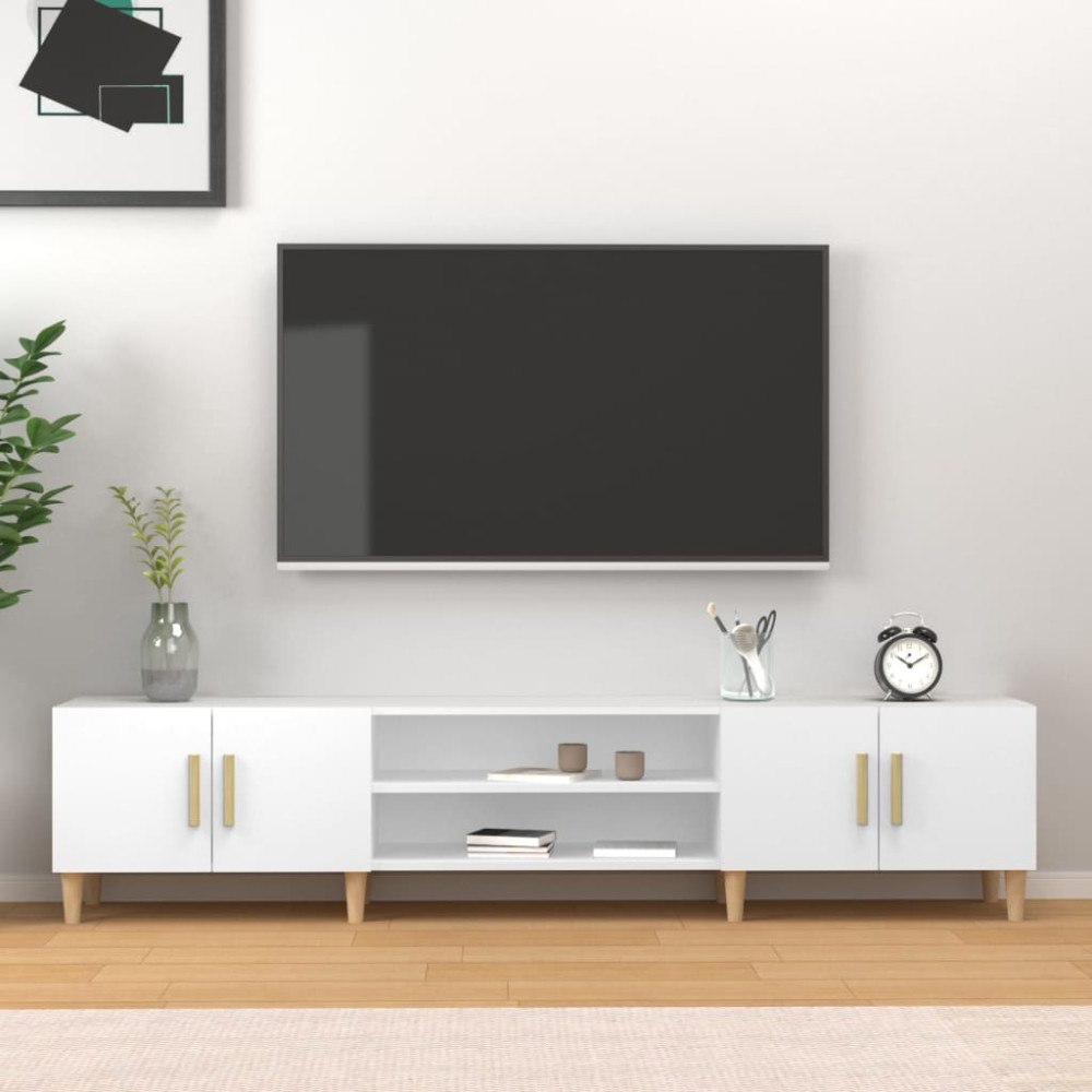 vidaXL TV-skåp vit 180x31,5x40 cm konstruerat trä