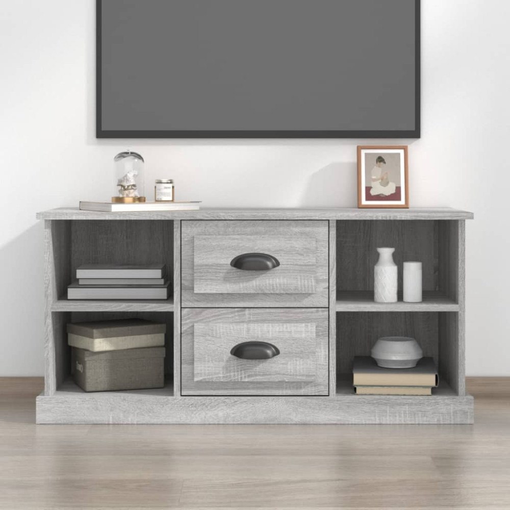 vidaXL TV-bänk grå sonoma 99,5x35,5x48 cm konstruerat trä