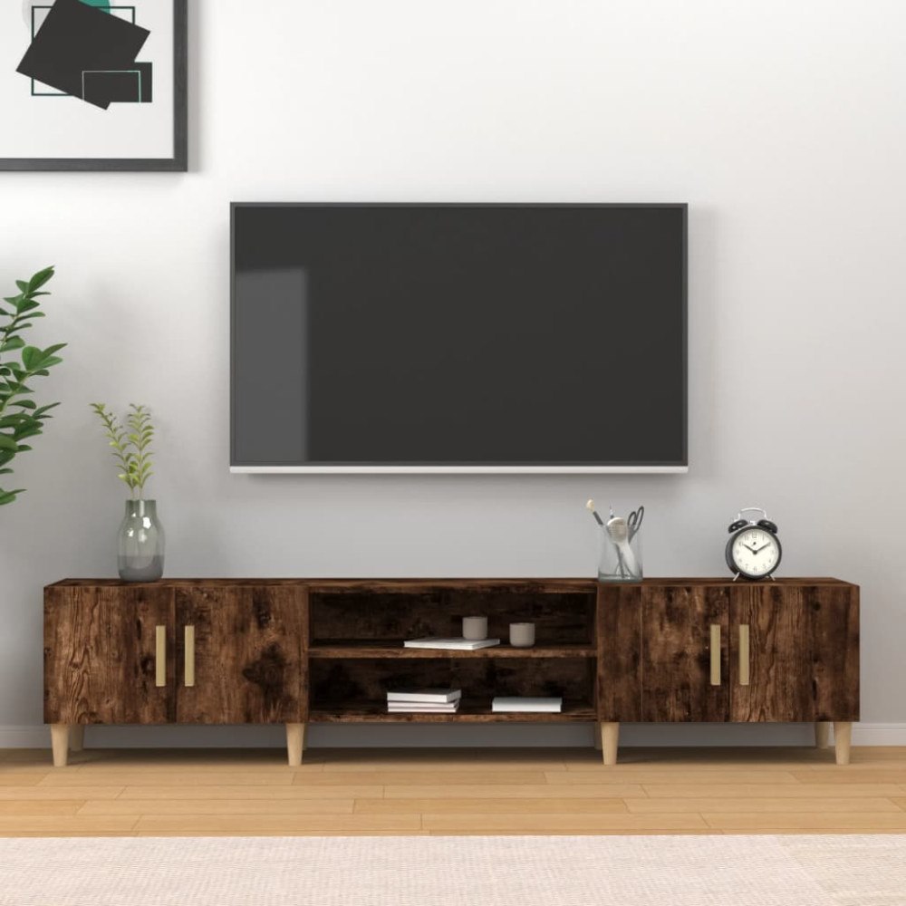 vidaXL TV-skåp rökfärgad ek 180x31,5x40 cm konstruerat trä