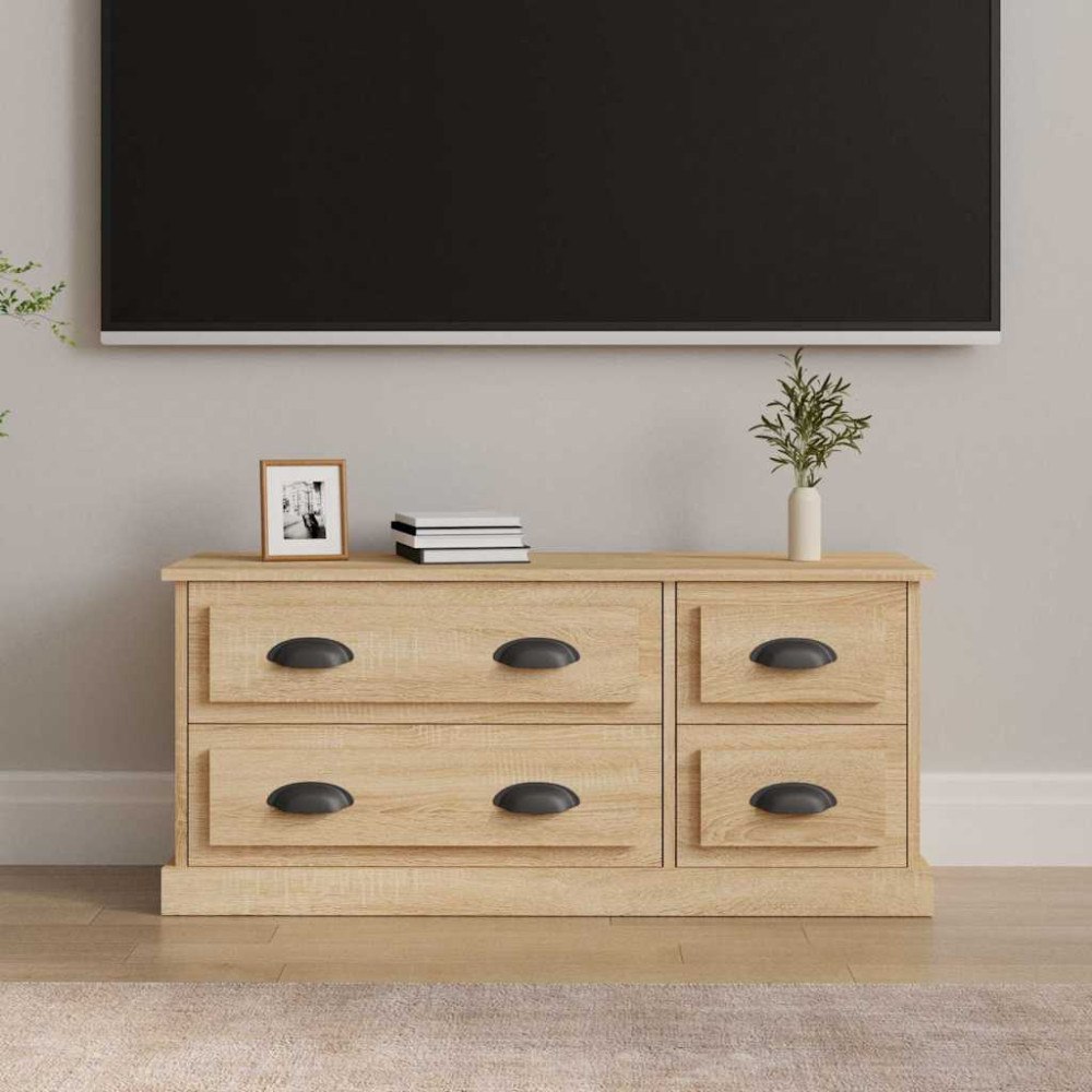 vidaXL Tv-bänk sonoma-ek 100x35,5x45 cm konstruerat trä