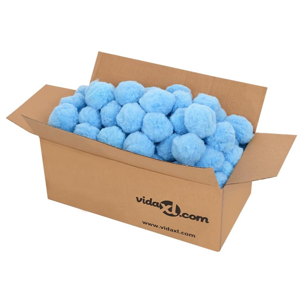 vidaXL Antibakteriella filterbollar blå 700 g polyeten