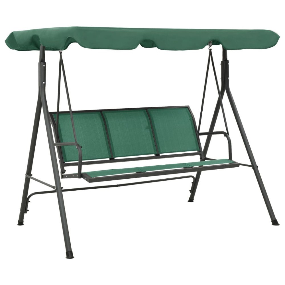 vidaXL Hammock grön 170 cm textilen & stål