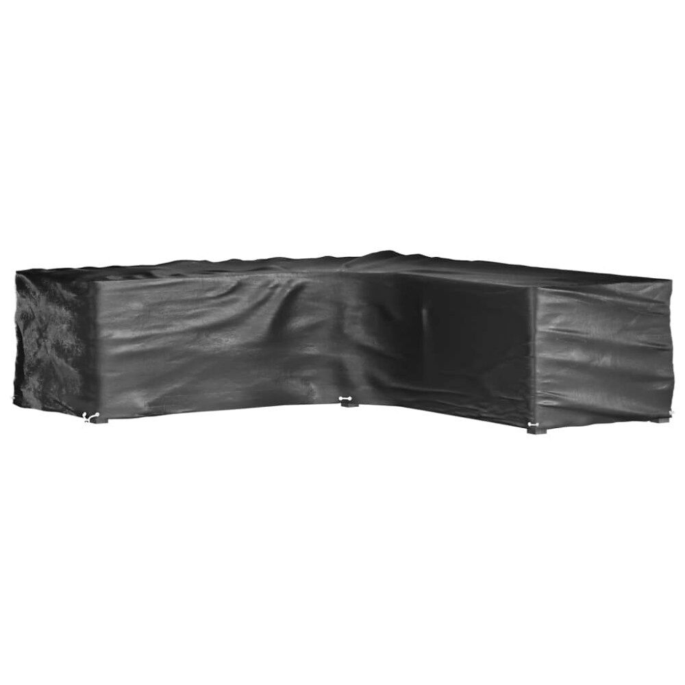 vidaXL Överdrag för utemöbler 16 ölj. 250x250x70cm L-format
