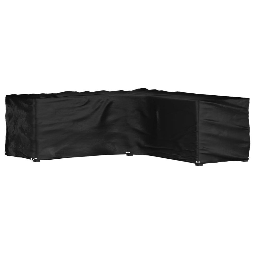 vidaXL Överdrag för utemöbler 16 ölj. 285x285x90cm L-format