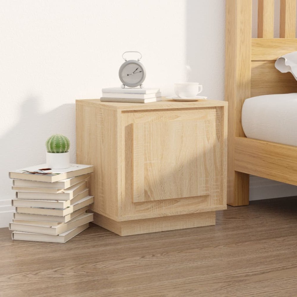 vidaXL Sängbord sonoma-ek 44x35x45 cm konstruerat trä