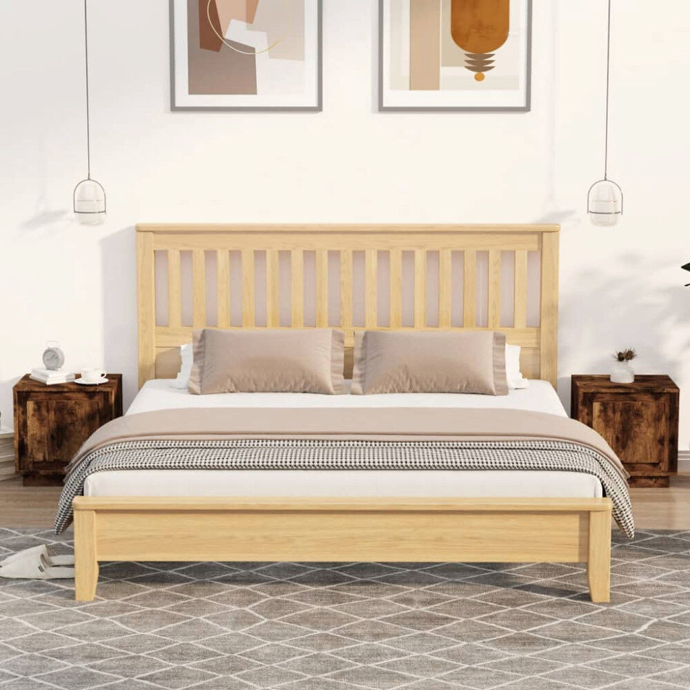 vidaXL Sängbord 2 st rökfärgad ek 44x35x45 cm konstruerat trä