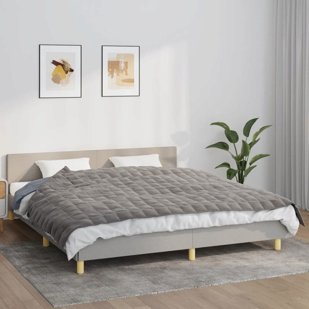 vidaXL Tyngdtäcke grå 155x220 cm 11 kg tyg