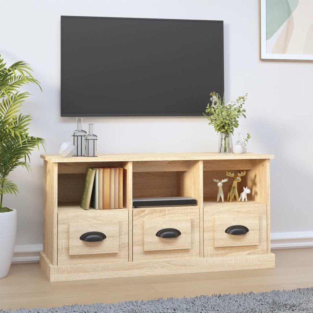 vidaXL Tv-bänk sonoma-ek 100x35x50 cm konstruerat trä