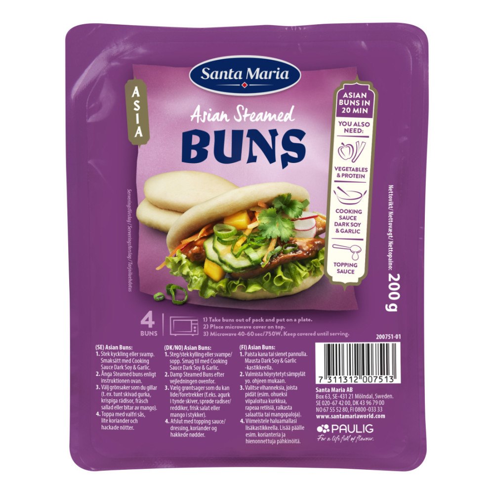 Santa Maria Asian Steamed Buns 200 g
