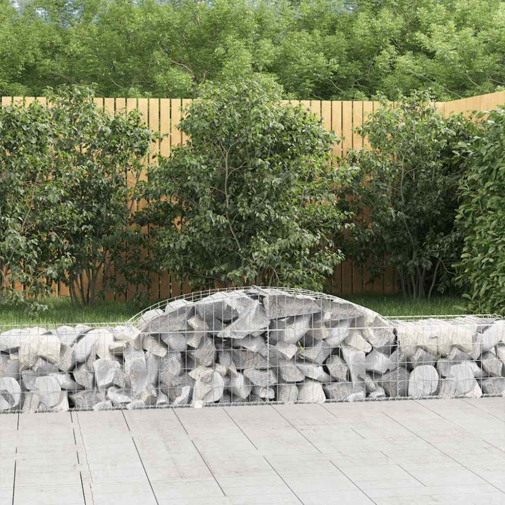 vidaXL Gabioner bågformade 30 st 300x50x40/60 cm galvaniserat järn