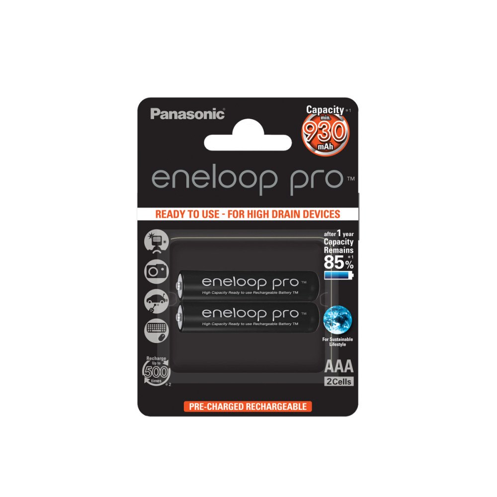 Panasonic Panasonic eneloop pro BK-4HCDE/2BE batteri - 2 x AAA - NiMH