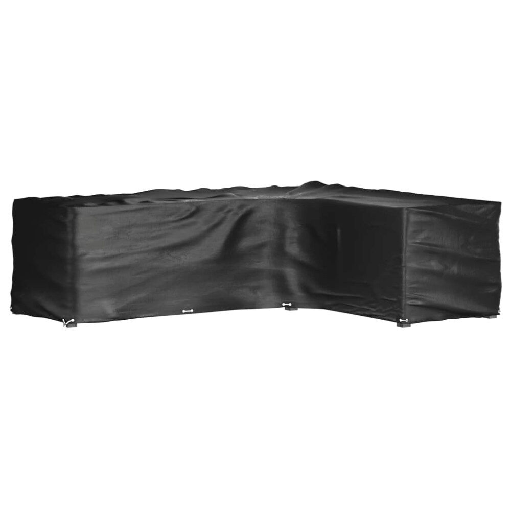 vidaXL Överdrag för utemöbler 18 ölj. 285x220x80cm L-format