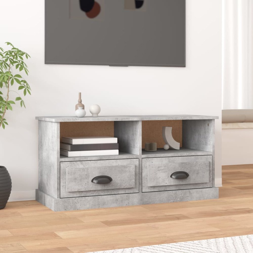 vidaXL Tv-bänk betonggrå 93x35,5x45 cm konstruerat trä