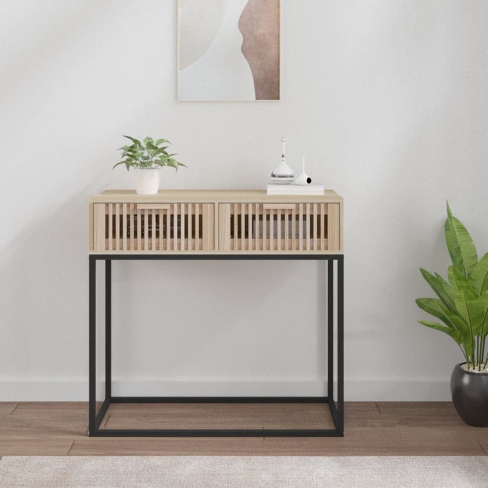 vidaXL Konsolbord 80x30x75 cm konstruerat trä och järn