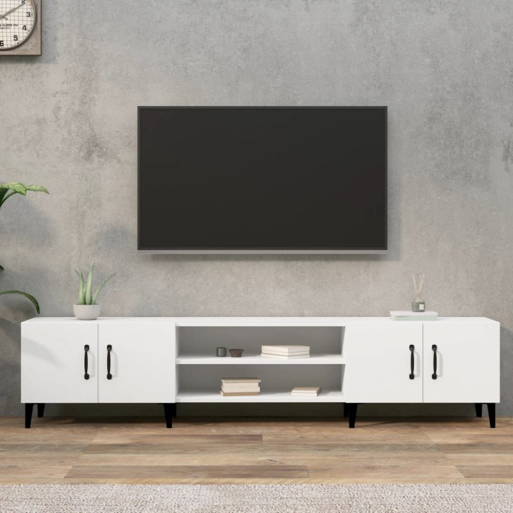 vidaXL TV-skåp vit 180x31,5x40 cm konstruerat trä