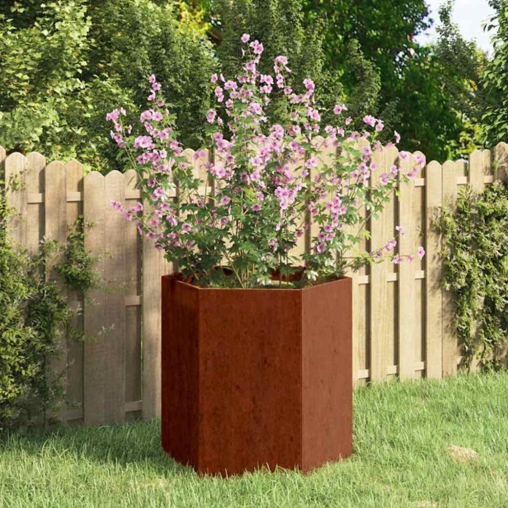 vidaXL Odlingslåda rostfärgad 40x40x45 cm rosttrögt stål